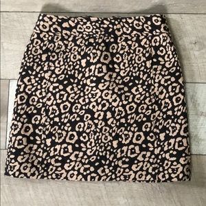 LOFT cheetah print skirt 0P